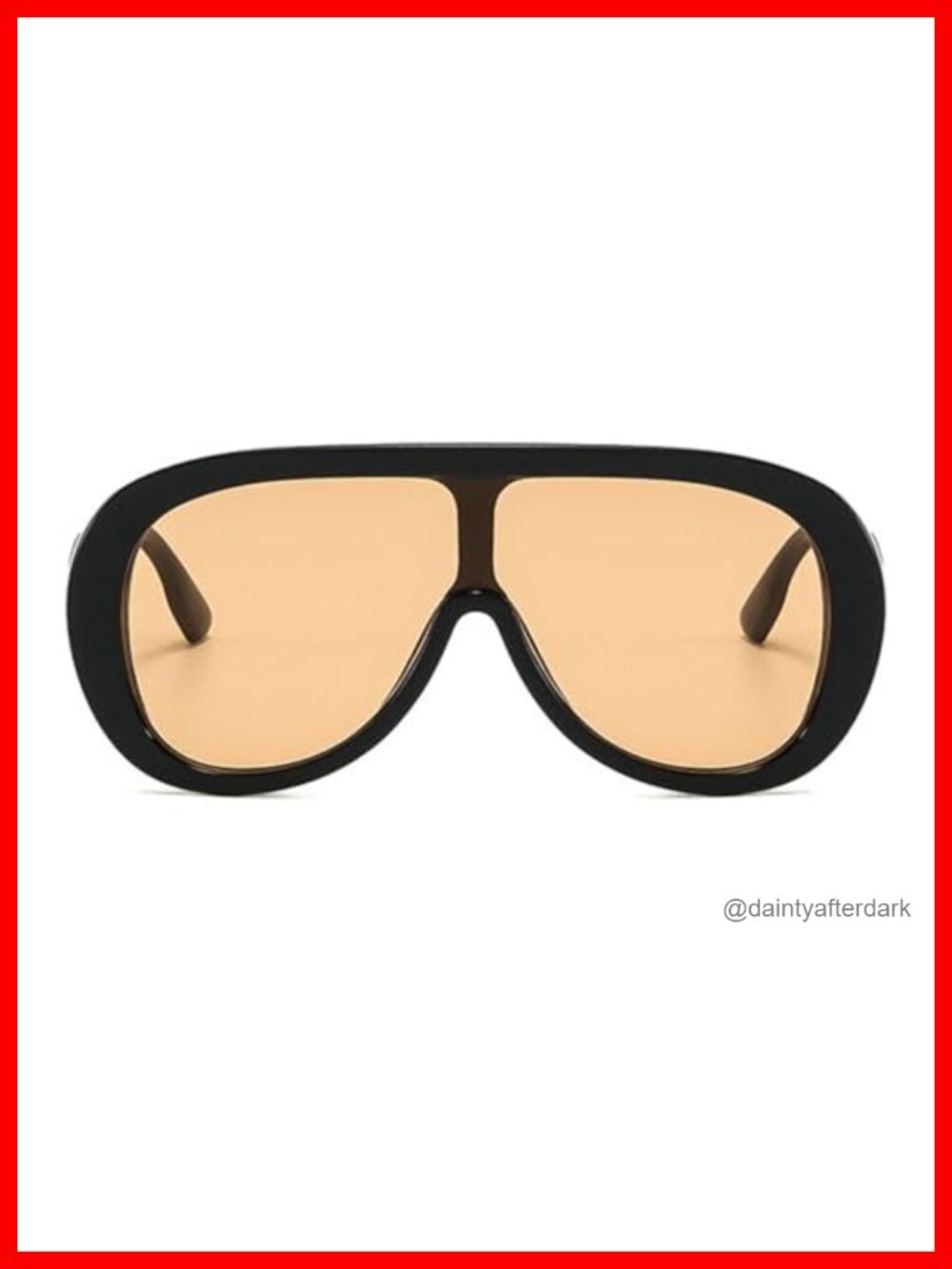 Oversized Pilot Sunglasses Women Fashion Big Frame Goggle Trendy Metal Frame